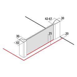 Kermi Seitenwand Filia XP UWD 2000x1000x31mm ESG SR Opaco 6mm Silber Hochglanz Ans... KERMI-FXUWD10020VUK 4051484193470 (Abb. 1)
