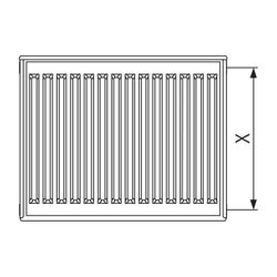 Kermi Profil-K therm-x2 FlachheizkörperTyp 33 Weiß Seidenglanz 700x155x1800mm mi... KERMI-FK0330701801N1K 4063769396803 (Abb. 1)