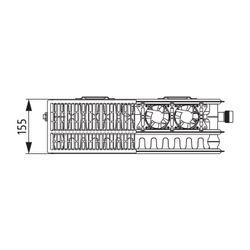 Kermi Profil-Vplus x-flair therm-x2 Wärmepumpenheizkörper Typ 33 Weiß 600x155x80... KERMI-FTP3L0600801L1K 4063769260739 (Abb. 1)