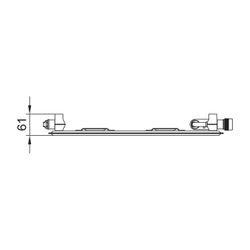 Kermi Profil-V Flachheizkörper Typ 10 Weiß 900x61x3000mm Ventil rechts ohne Abde... KERMI-FTV100903001R1K 4037486019253 (Abb. 1)