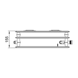 Kermi Profil-V therm-x2 Hygiene Flachheizkörper Typ 30 300x155x1600mm, 1317W bei... KERMI-FTV300301601R1K 4037486250908 (Abb. 1)