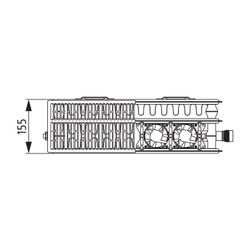Kermi Profil-Vmulti x-flair x2 Wärmepumpenheizkörper Typ 33 900x155x1100mm, 1298... KERMI-FTX3L0901101N2K 4063769217665 (Abb. 1)