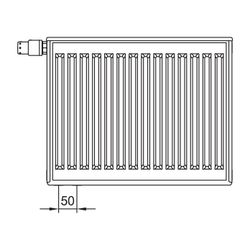 Kermi Profil-V therm-x2 Hygiene Flachheizkörper Typ 30 700x155x700mm, 1131W bei ... KERMI-FTV300700701R1K 4063769402368 (Abb. 1)