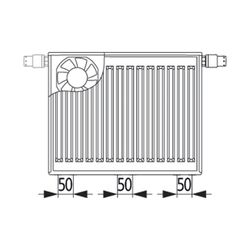 Kermi Profil-Vmulti x-flair x2 Wärmepumpenheizkörper Typ 22 Weiß Seidenglanz 600... KERMI-FTX2L0601201N1K 4063769358740 (Abb. 1)