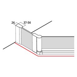 Kermi Duschkabine Ibiza 2000 Fünfeck Pendeltür Festfeld B45 1850x900x24mm ESG Klar... KERMI-I2B45090181AK 4046383492274 (Abb. 1)