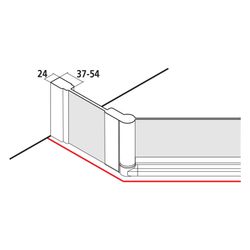 Kermi Duschkabine Ibiza 2000 Fünfeck Pendeltür Festfeld B45 1850x900x24mm ESG Klar... KERMI-I2B45090181AK 4046383492274 (Abb. 1)