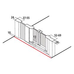 Kermi Duschkabine Ibiza 2000 Pendeltür mit Festfeld POL 2000x1400x24mm ESG Klar 4m... KERMI-I2POL140201AK 4046383523237 (Abb. 1)