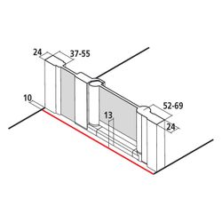 Kermi Duschkabine Ibiza 2000 Schwingtür mit Festfeld SOR 1750x1700x24mm ESG Klar 6... KERMI-I2SOR170171AK 4046383599485 (Abb. 1)