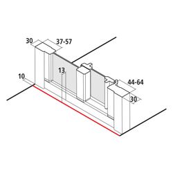 Kermi Duschkabine Ibiza 2000 Gleittür 2T Festfeld ST2 1750x1300x30mm ESG SR Opaco ... KERMI-I2ST2130171UK 4046383175252 (Abb. 1)