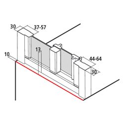 Kermi Duschkabine Ibiza 2000 Gleittür 2T Festfeld ST2 1750x1300x30mm ESG SR Opaco ... KERMI-I2ST2130171UK 4046383175252 (Abb. 1)