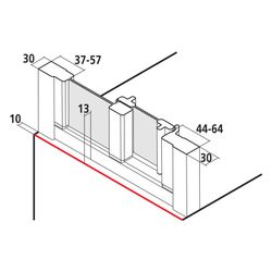 Kermi Duschkabine Ibiza 2000 Gleittür 2T Festfeld ST2 1750x1300x30mm ESG SR Opaco ... KERMI-I2ST2130171UK 4046383175252 (Abb. 1)