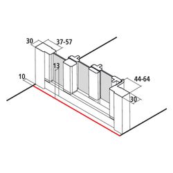 Kermi Duschkabine Ibiza 2000 Gleittür 3T Festfeld ST3 1750x900x30mm ESG Klar 3mm S... KERMI-I2ST3090171PK 4046383182922 (Abb. 1)