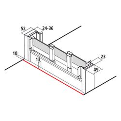 Kermi Duschkabine Ibiza 2000 Gleittür 3-teilig STD 1850x900x52mm ESG Klar 3mm Silb... KERMI-I2STD090181AK 4046383187583 (Abb. 1)