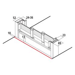 Kermi Duschkabine Ibiza 2000 Gleittür 3-teilig STD 1850x900x52mm ESG Klar 3mm Silb... KERMI-I2STD090181AK 4046383187583 (Abb. 1)