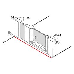 Kermi Duschkabine Ibiza 2000 Schwingtür mit Festfeld STL 1850x800x24mm ESG Klar 4m... KERMI-I2STL080181AK 4046383189921 (Abb. 1)
