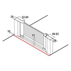 Kermi Duschkabine Ibiza 2000 Schwingtür STW 1850x800x24mm ESG Klar 6mm Silber Matt... KERMI-I2STW080181AK 4046383197124 (Abb. 1)