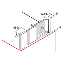 Kermi Seitenwand Ibiza 2000 geteilt beweglich TGD 2000x1000x24mm ESG Klar 6mm Weiß... KERMI-I2TGD100202AK 4046383534462 (Abb. 1)