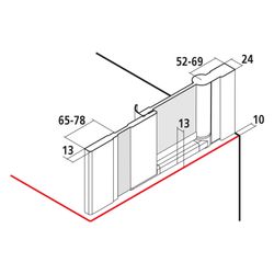 Kermi Seitenwand Ibiza 2000 geteilt beweglich TGD 2000x1000x24mm ESG Klar 6mm Weiß... KERMI-I2TGD100202AK 4046383534462 (Abb. 1)
