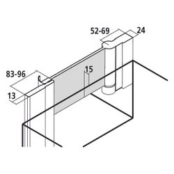 Kermi Seitenwand Ibiza 2000 verkürzt beweglich neben Badewanne TVL 1750x900x24mm E... KERMI-I2TVL090171AK 4046383539443 (Abb. 1)
