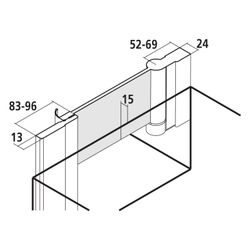 Kermi Seitenwand Ibiza 2000 verkürzt beweglich neben Badewanne TVL 1750x900x24mm E... KERMI-I2TVL090171AK 4046383539443 (Abb. 1)