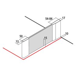 Kermi Seitenwand Ibiza 2000 TWO 1850x900x17mm ESG Klar 6mm Silber Mattglanz Anschl... KERMI-I2TWO090181AK 4046383208622 (Abb. 1)