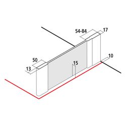 Kermi Seitenwand Ibiza 2000 TWO 1850x900x17mm ESG Klar 6mm Silber Mattglanz Anschl... KERMI-I2TWO090181AK 4046383208622 (Abb. 1)