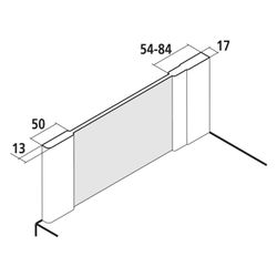 Kermi Seitenwand Ibiza 2000 verkürzt für Badewannen TWO 1600x750x17mm ESG Klar 6mm... KERMI-I2TWO075161AK 4046383205744 (Abb. 1)