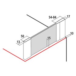 Kermi Seitenwand Ibiza 2000 verkürzt für Badewannen TWO 1600x750x17mm ESG Klar 6mm... KERMI-I2TWO075161AK 4046383205744 (Abb. 1)