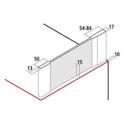 Kermi Seitenwand Ibiza 2000 verkürzt für Badewannen TWO 1600x750x17mm ESG Klar 6mm... KERMI-I2TWO075161AK 4046383205744 (Abb. 1)