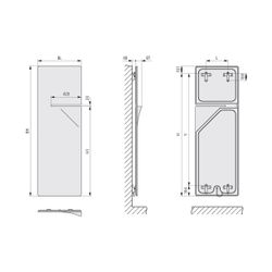 Kermi Ineo-E elektrischer Designheizkörper 1400x85x600mm WRX Anschluss links 660... KERMI-IPE1A14600423XK 4063769338056 (Abb. 1)