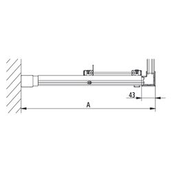 Kermi Walk-In Wall Liga Gleittürsegment J2L 2000x1200x32mm ESG Klar 4mm Silber Mat... KERMI-LIJ2L120201AK 4051484657118 (Abb. 1)