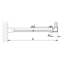 Kermi Walk-In Wall Liga Gleittürsegment J2L 2000x1200x32mm ESG Klar 4mm Silber Mat... KERMI-LIJ2L120201AK 4051484657118 (Abb. 1)