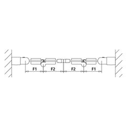 Kermi Duschkabine Liga Pendel-Falttür 4T 2T4 1850x1350x32mm ESG Klar 5mm Silber Ma... KERMI-LI2T4135181PK 4051484411048 (Abb. 1)