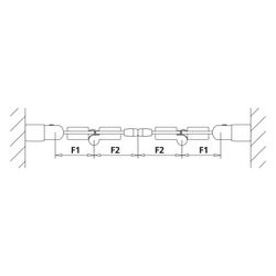 Kermi Duschkabine Liga Pendel-Falttür 4T 2T4 1850x1350x32mm ESG Klar 5mm Silber Ma... KERMI-LI2T4135181PK 4051484411048 (Abb. 1)
