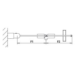 Kermi Walk-In Wall Liga Pendel-Faltür 2YL 2000x1200x32mm ESG Klar 5mm Silber Mattg... KERMI-LI2YL120201PK 4051484446958 (Abb. 1)