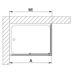 Kermi Walk-In Wall Liga Gleittürsegment J2L 2000x1200x32mm ESG Klar 4mm Silber Mat... KERMI-LIJ2L120201AK 4051484657118 (Abb. 1)