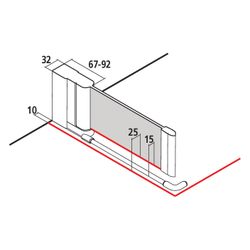Kermi Duschkabine Liga Eckeinstieg Pendeltür Halbteil 1EL 2000x830x32mm ESG Klar 5... KERMI-LI1EL083201AK 4051484433385 (Abb. 1)