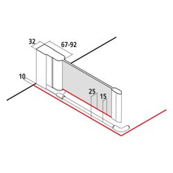 Kermi Duschkabine Liga Eckeinstieg Pendeltür Halbteil 1EL 2000x830x32mm ESG Klar 5... KERMI-LI1EL083201AK 4051484433385 (Abb. 1)