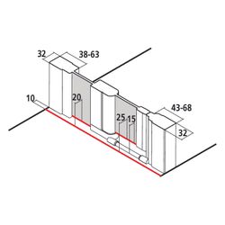 Kermi Duschkabine Liga Pendeltür 1F Festfeld 1GR 2000x1000x32mm ESG Klar 5mm Silbe... KERMI-LI1GR10020VAK 4051484403012 (Abb. 1)