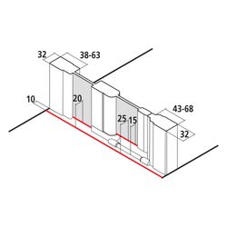 Kermi Duschkabine Liga Pendeltür 1F Festfeld 1GR 2000x1000x32mm ESG Klar 5mm Silbe... KERMI-LI1GR10020VAK 4051484403012 (Abb. 1)