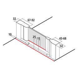Kermi Duschkabine Liga Pendeltür 1F 1WL 2000x900x32mm ESG Klar 5mm Silber Mattglan... KERMI-LI1WL090201AK 4051484403654 (Abb. 1)