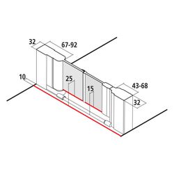 Kermi Duschkabine Liga Pendel-Falttür 2SL 2000x950x32mm ESG Klar 5mm Silber Mattgl... KERMI-LI2SL095201AK 4051484406471 (Abb. 1)