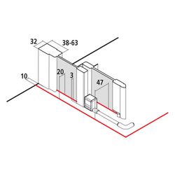 Kermi Duschkabine Liga Eckeinstieg 2T Gleittür bodenfrei Halbteil C2R 2000x900x32m... KERMI-LIC2R090201AK 4051484437338 (Abb. 1)
