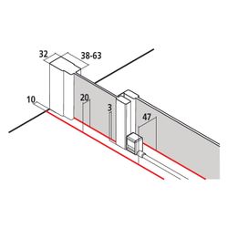 Kermi Duschkabine Liga Viertelkreis Gleit bodenfrei C55 2000x900x32mm ESG Klar 4mm... KERMI-LIC55090201PK 4051484437826 (Abb. 1)