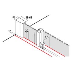 Kermi Duschkabine Liga Viertelkreis Gleit bodenfrei C55 2000x900x32mm ESG Klar 4mm... KERMI-LIC55090201PK 4051484437826 (Abb. 1)