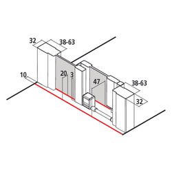 Kermi Duschkabine Liga Gleittür 2T bodenfrei Festfeld D2R 2000x1200x32mm ESG Klar ... KERMI-LID2R120201AK 4051484438755 (Abb. 1)