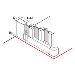 Kermi Duschkabine Liga Eckeinstieg 3T Gleittür Halbteil E3L 2000x800x32mm ESG Klar... KERMI-LIE3L080201PK 4051484587279 (Abb. 1)