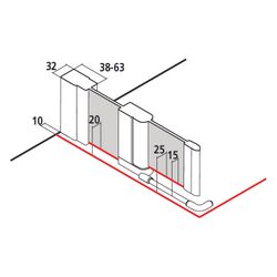 Kermi Duschkabine Liga Eckeinstieg 2T Pendel-Falttür Festfeld Halbteil EPL 2000x90... KERMI-LIEPL090201AK 4051484408239 (Abb. 1)
