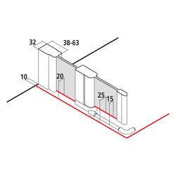 Kermi Duschkabine Liga Eckeinstieg 2T Pendel-Falttür Festfeld Halbteil EPL 2000x90... KERMI-LIEPL090201AK 4051484408239 (Abb. 1)