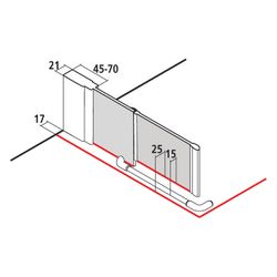 Kermi Duschkabine Liga Eckeinstieg 2T Schwingtür Festfeld Halbteil ETR 2000x930x21... KERMI-LIETR09320VAK 4051484588382 (Abb. 1)